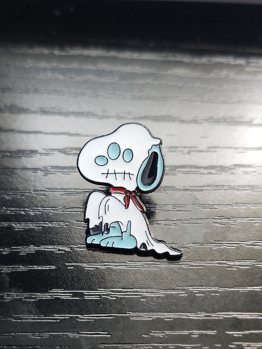 Snoopy Ghost Dog Enamel Pin - White & Light Blue